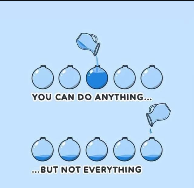 You can do anything but not everything